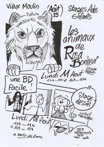 Stage de dessin pour les enfants - Vieux Moulin