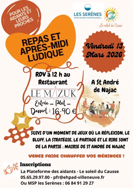 Repas et après-midi ludique