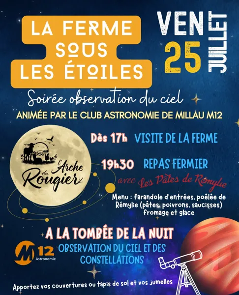 La Ferme sous les étoiles, soirée astronomie !