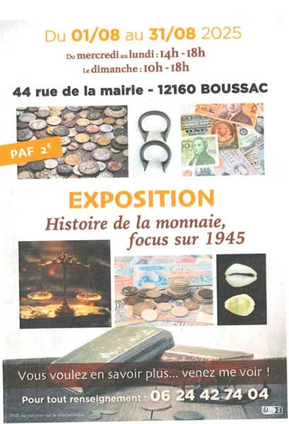 Exposition Histoire de la monnaie