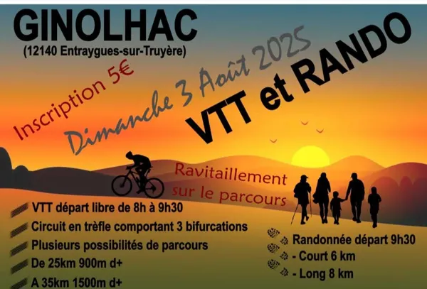 Rando pédestre et VTT à Ginolhac