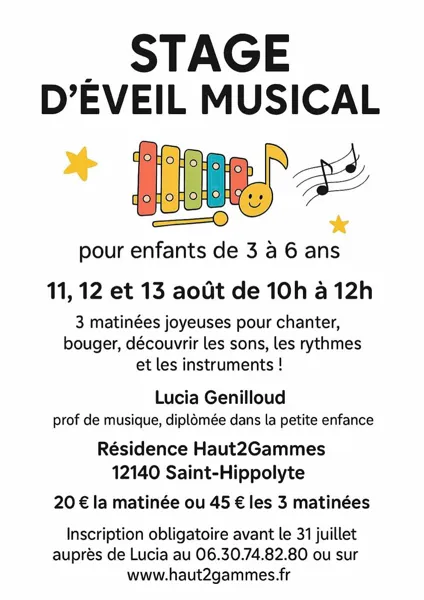 Stage d'éveil musical