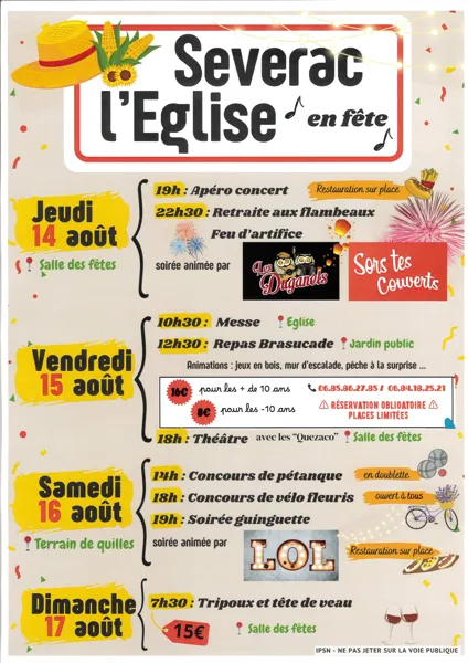 Fête de Sévérac l'Eglise