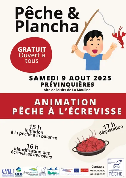 pêche à l'écrevisse & plancha