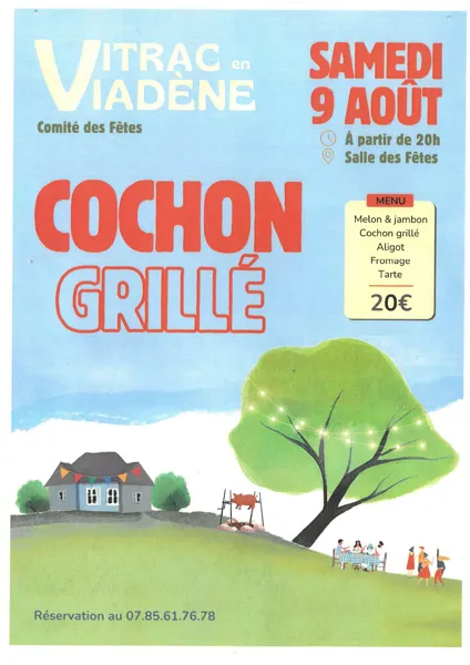 Repas cochon grillé