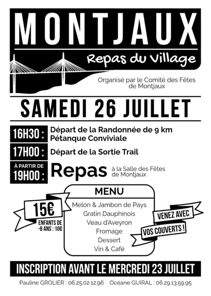 Repas du village de Montjaux