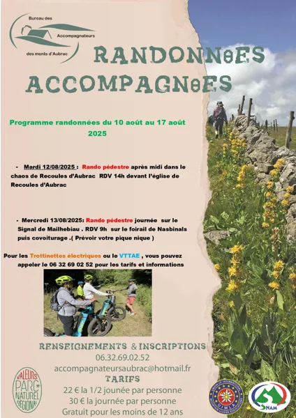 Randonnées pédestres accompagnées