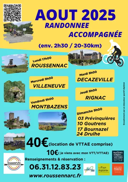 Randonnée accompagnée en VTTAE