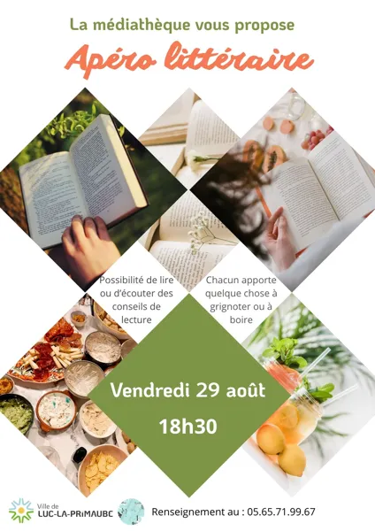 Apéro littéraire à la Médiathèque de Luc-La-Primaube