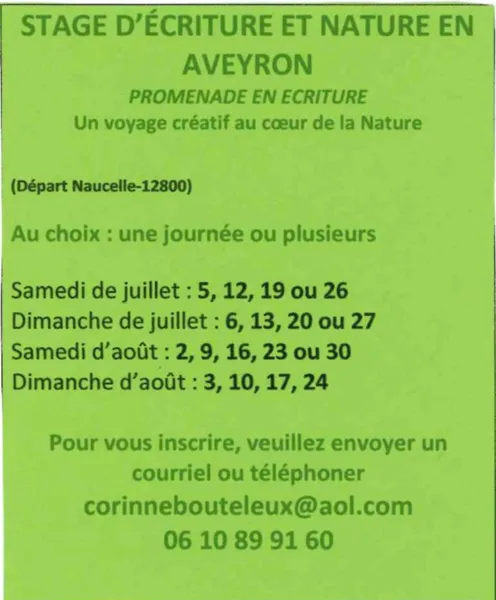 Promenade en écriture