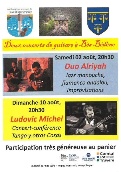 Concert de Ludovic Michel, à Bes Bédène