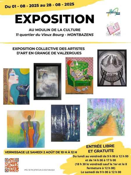Exposition collective des artistes d’art en grange