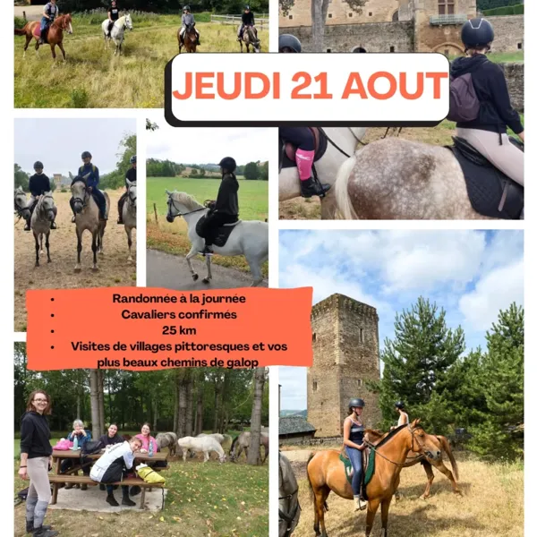 Randonnée à la journée au centre équestre de Briounas