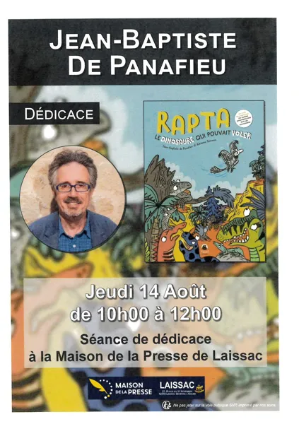 Séance de Dédicaces Jean-Baptiste PANAFIEU Maison de la Presse Laissac