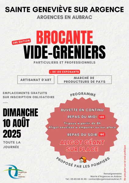 Brocante Vide-Greniers à Sainte Geneviève sur Argence