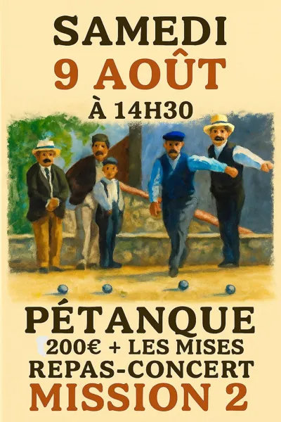 Concours de pétanque à St Laurent d'Olt
