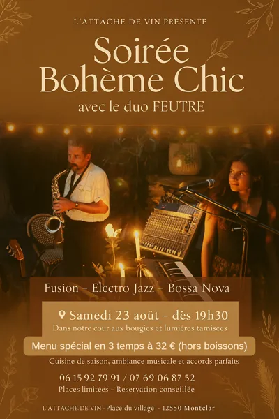 Restaurant L'Attache de vin - Soirée Bohème