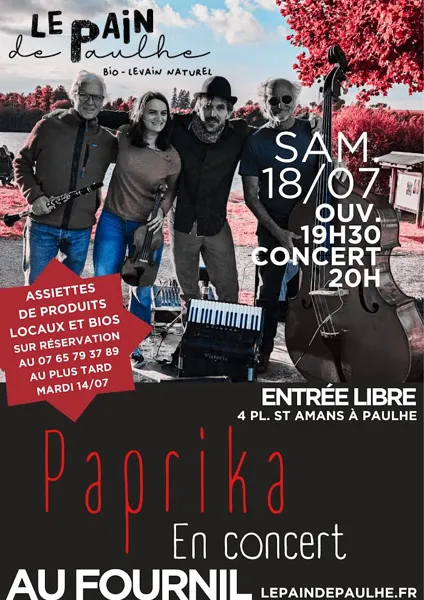 Apéro musical avec le quartet Paprika au Fournil