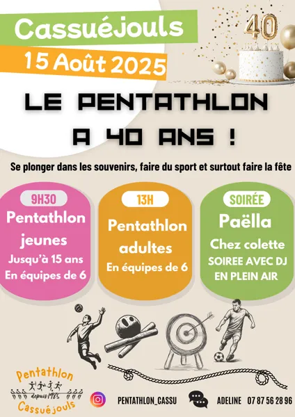 Le Pentathlon a 40ans