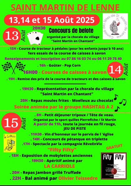 Fête à Saint Martin de Lenne