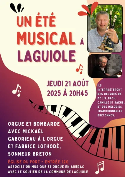 Un été musical à Laguiole : concert d'orgue et bombarde