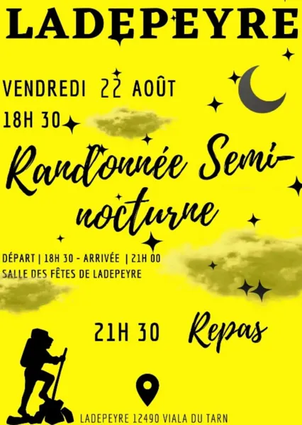 Randonnée semi nocturne à Ladepeyre