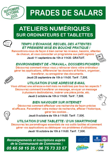 Atelier Numérique - Utilisation d'une tablette/d'un smartphone