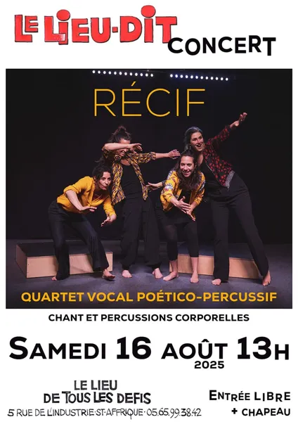 Concert : Quartet vocal Récif