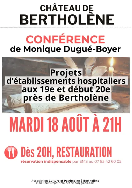 Conférence de Monique DUGUE-BOYER à Bertholène