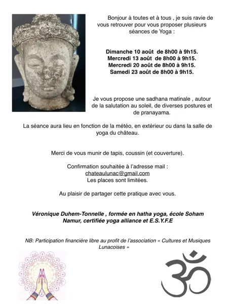 Yoga au Château de Lunac