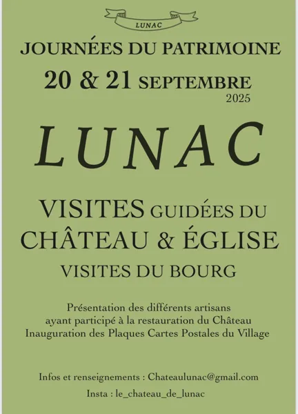 Visite guidée de Lunac, son château et son église