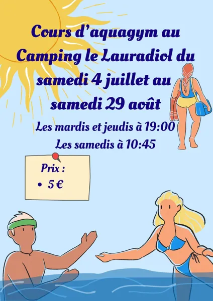 Cours d'aquagym, au Lauradiol