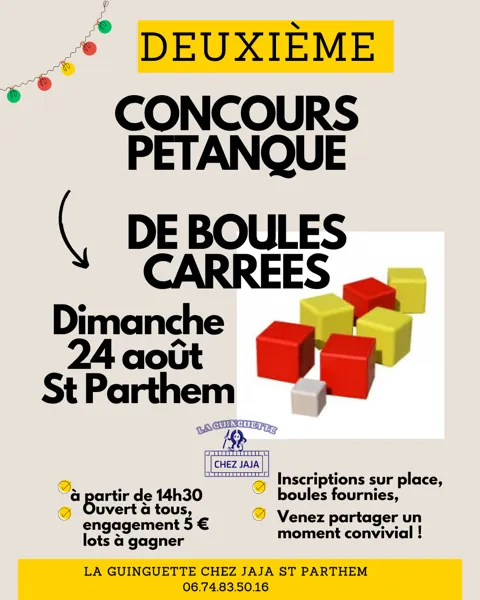 Concours pétanque de boules carrées