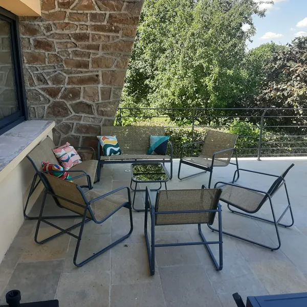Coin salon extérieur terrasse