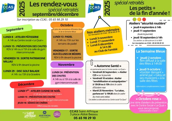 Rendez-vous spécial retraités : atelier Prévention des Chutes