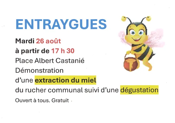Démonstration extraction de miel