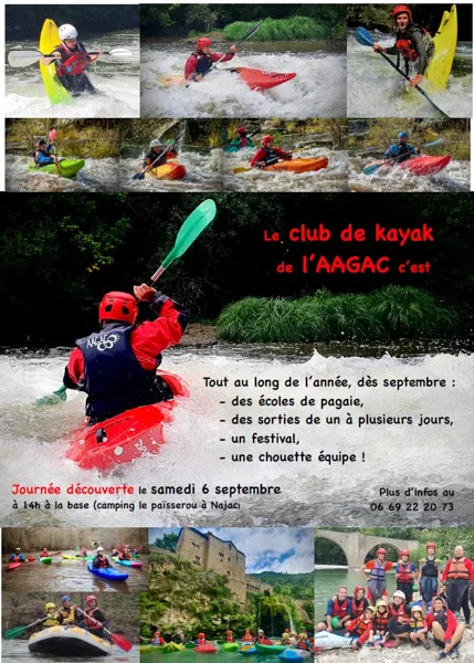 Journée Découverte Kayak de l'AAGAC à Najac