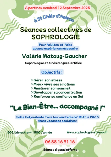 Séances collectives de Sophrologie