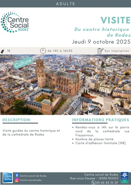 Visite du centre historique avec le centre social de Rodez