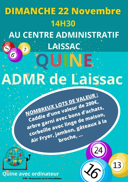 Quine de l'ADMR à Laissac