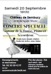 Duo piano, accordéon et danse au château de Sambucy