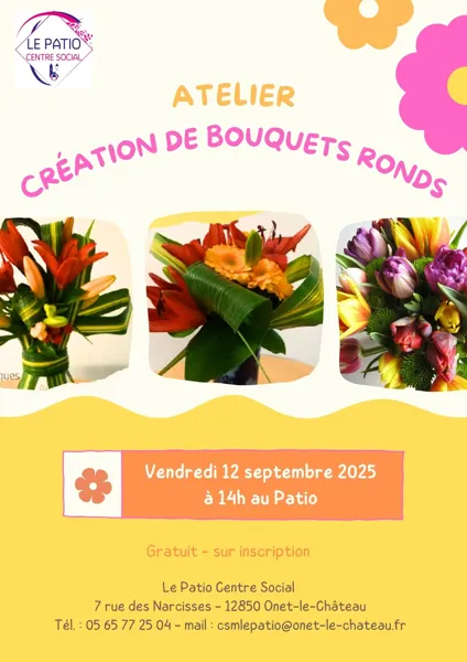 Atelier création de bouquets ronds