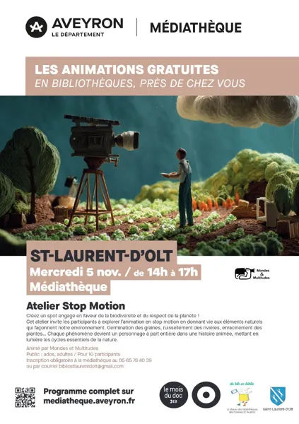 Le mois du doc : Atelier Stop Motion à Saint Laurent d'Olt