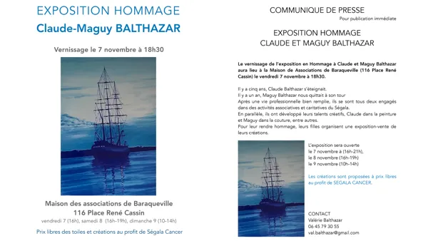 Exposition hommage - Claude-Maguy BALTHAZAR