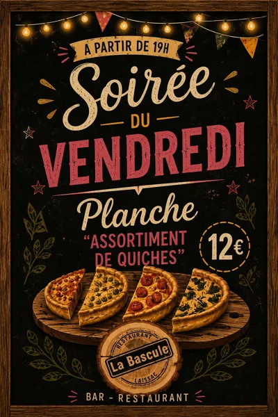 Soirée du vendredi au bar-restaurant la Bascule à Laissac
