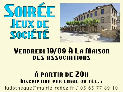 Soirée jeux à la Maison des Associations