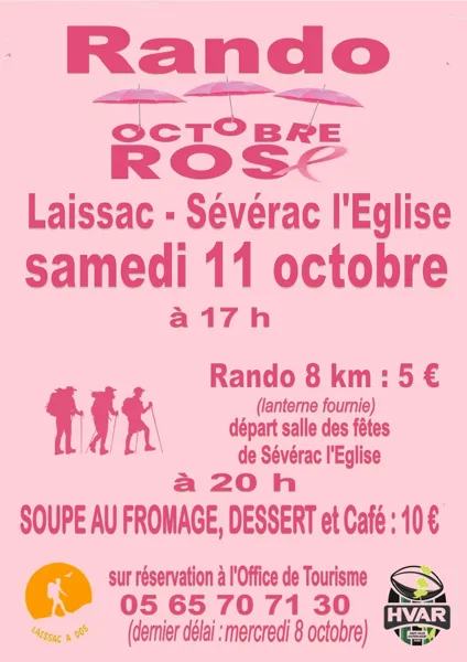 Octobre Rose : Randonnée à Sévérac l'Eglise