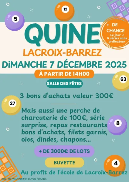 Quine de l'APE de Lacroix-Barrez