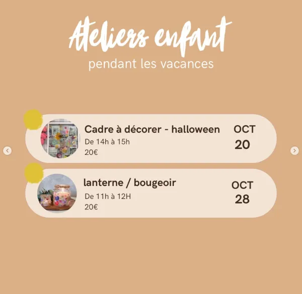 Atelier Enfant Art Floral : Lanterne / Bougeoir