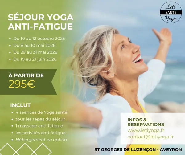 Séjours Yoga Santé anti-fatigue - Leti Yoga